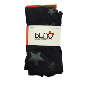 גרביון כותנה כוכבים שחור